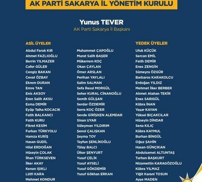 Yunus Tever yönetimini paylaştı
