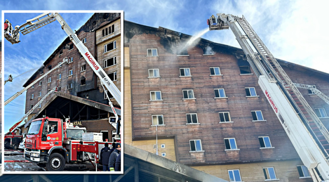 Sakarya’dan facianın yaşandığı otel yangınına müdahale