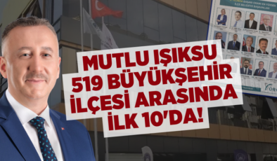 Mutlu Işıksu, 519 Büyükşehir ilçesi arasında ilk 10’da!