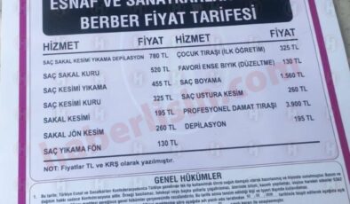 Sakarya’da tıraş zamlandı!
