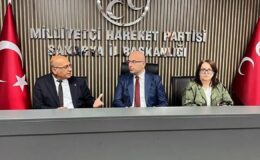 MHP Karasu Teşkilatından İl Başkanı Oğuz Alkaş’a Hayırlı Olsun Ziyareti
