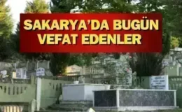 Sakarya Haberleri: 29 Ekim Perşembe Sakarya vefatlar